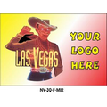 Vegas Vic Neon Cowboy Photo Hand Mirror (2" x 3")